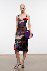 EVANGELINE SILK DRESS | BUTTERFLY FUCHSIA