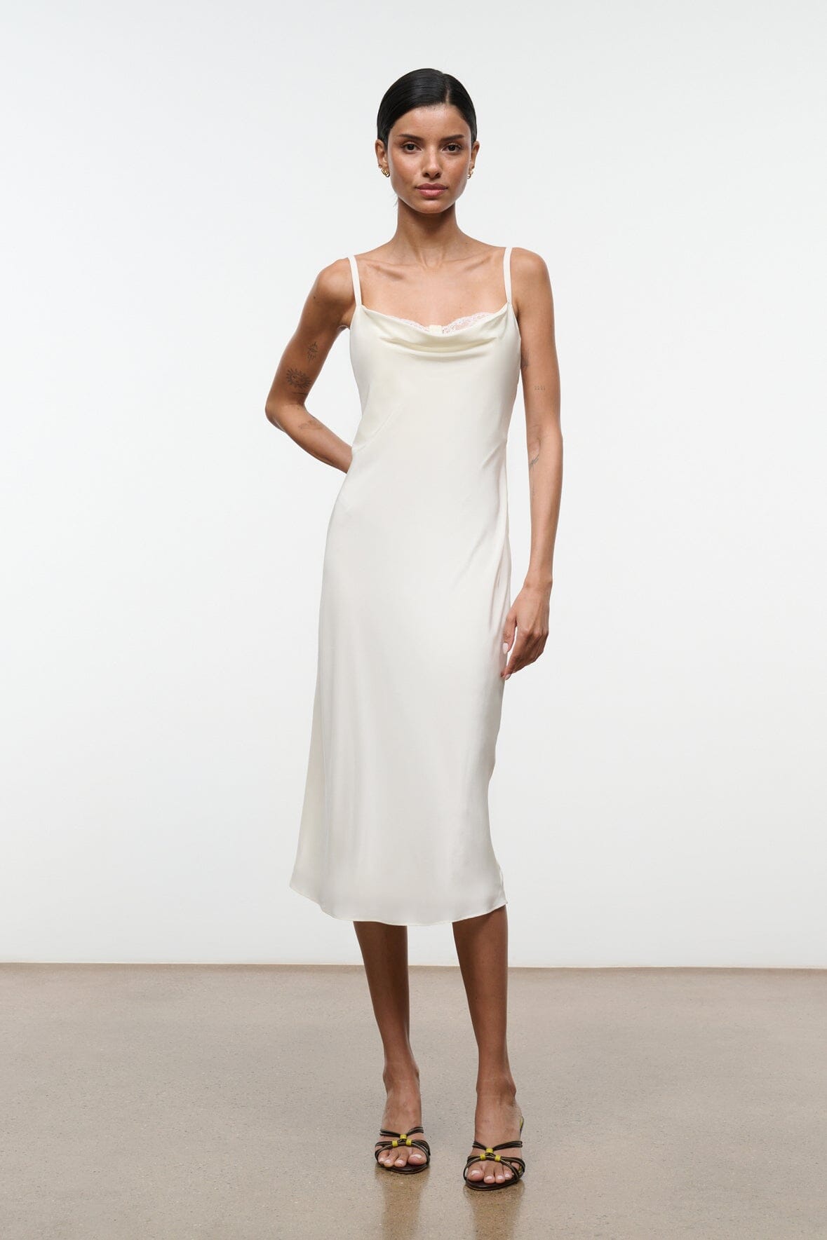 EVANGELINE SILK DRESS | IVORY