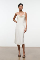 EVANGELINE SILK DRESS | IVORY