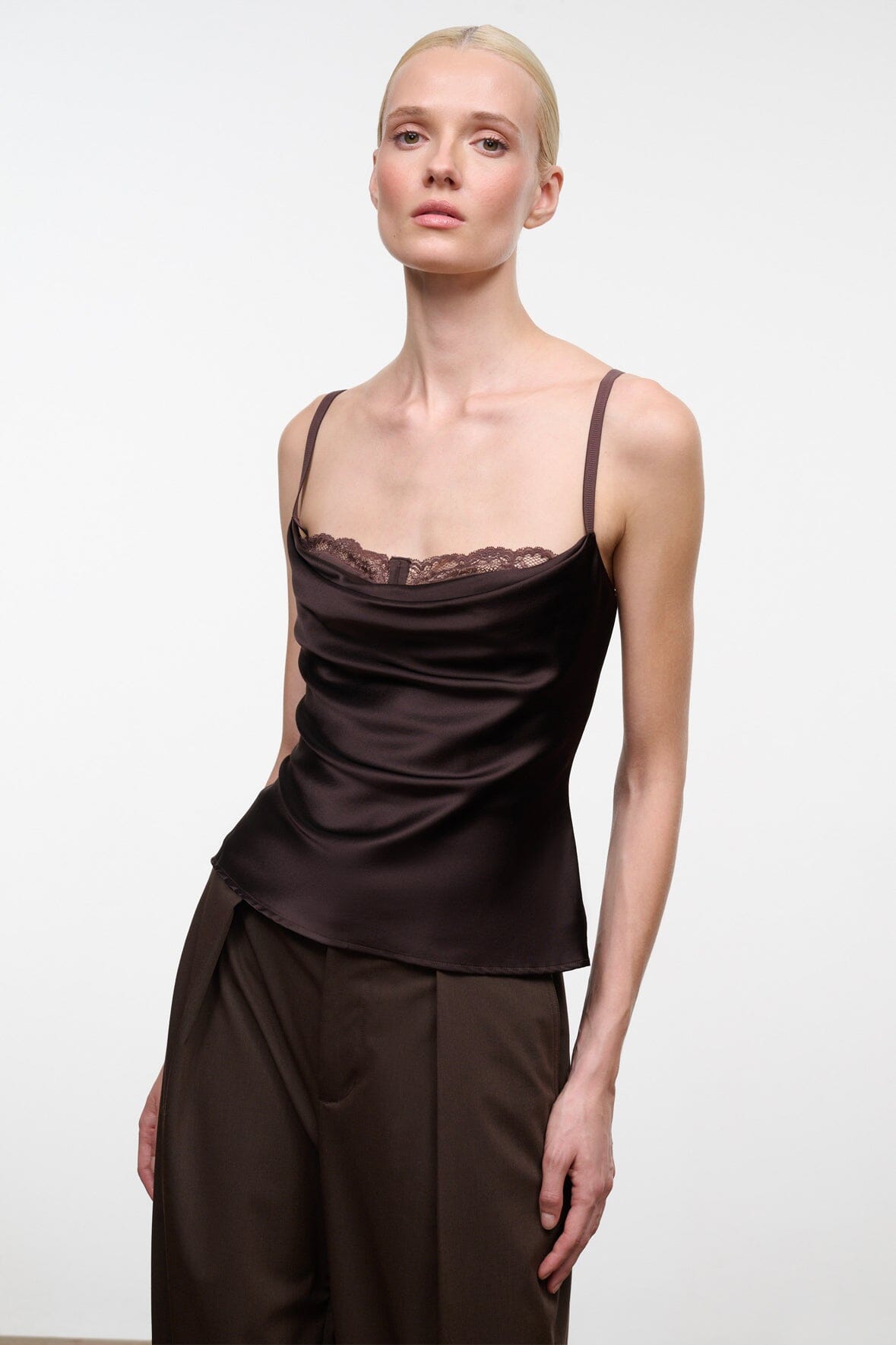 EVANGELINE SILK TOP | EARTH