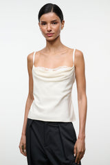 EVANGELINE SILK TOP | IVORY