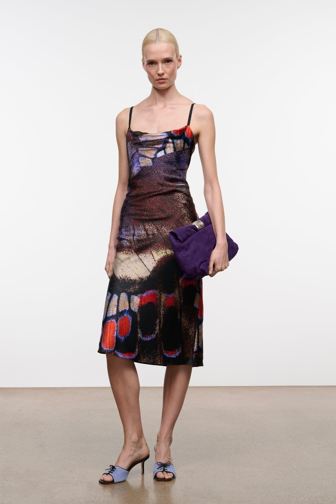 EVANGELINE SILK DRESS | BUTTERFLY FUCHSIA